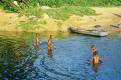 Boys washing in the river, Southern Cameroon