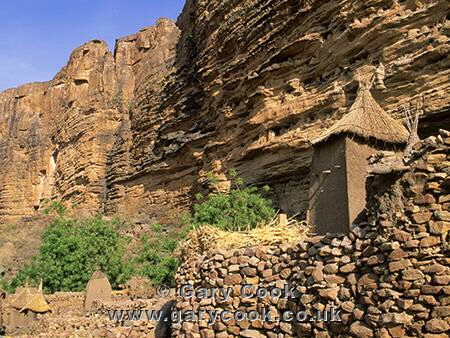 Dogon village of Nombori and the Bandiagara escarpment, Mali