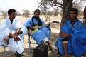 Entertained by Mauritanian musicians at lunch time, Mauritania