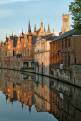 Canals and architecture of Bruges, Brugge, Belgium